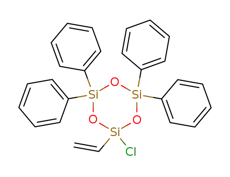 Molecular Structure of 56269-45-5 (2-Chloro-4,4,6,6-tetraphenyl-2-vinyl-[1,3,5,2,4,6]trioxatrisilinane)