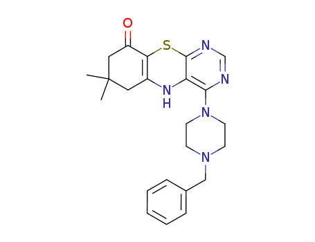 5H-Pyrimido[4,5-b][1,4]benzothiazin-9(6H)-one,7,8-dihydro-7,7-dimethyl-4-[4-(phenylmethyl)-1-piperazinyl]-