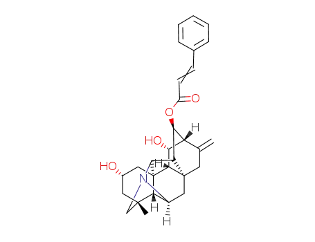 Molecular Structure of 116085-15-5 (Hetisan-2,11,13-triol,13-[(2E)-3-phenyl-2-propenoate], (2a,11a,13R)- (9CI))