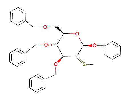 (2R,3R,4S,5R,6S)-3,4-Bis-benzyloxy-2-benzyloxymethyl-5-methylsulfanyl-6-phenoxy-tetrahydro-pyran