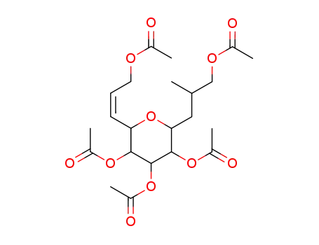 Acetic acid 4,5-diacetoxy-2-(3-acetoxy-2-methyl-propyl)-6-((Z)-3-acetoxy-propenyl)-tetrahydro-pyran-3-yl ester