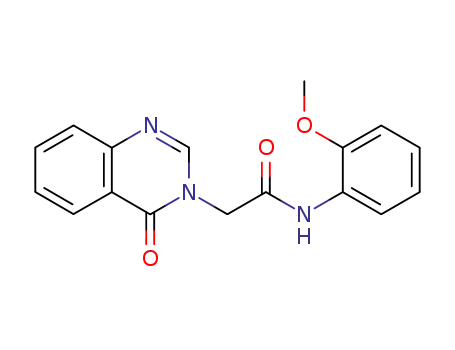 Molecular Structure of 108086-39-1 (N-(2-methoxyphenyl)-2-(4-oxoquinazolin-3(4H)-yl)acetamide)