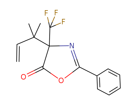 Molecular Structure of 114490-74-3 (5(4H)-Oxazolone,
4-(1,1-dimethyl-2-propenyl)-2-phenyl-4-(trifluoromethyl)-)