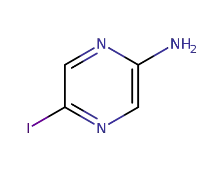 Molecular Structure of 886860-50-0 (2-AMINO-5-IODOPYRAZINE)