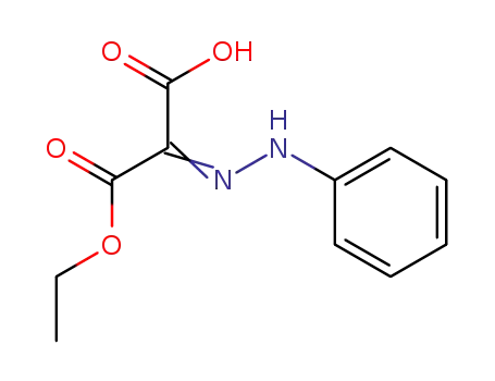 Molecular Structure of 40885-79-8 (2-Phenylhydrazonomalonic acid hydrogen 1-ethyl ester)