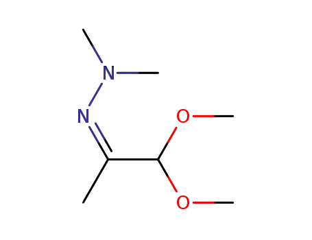 Molecular Structure of 62752-81-2 (2-Propanone, 1,1-dimethoxy-, dimethylhydrazone)