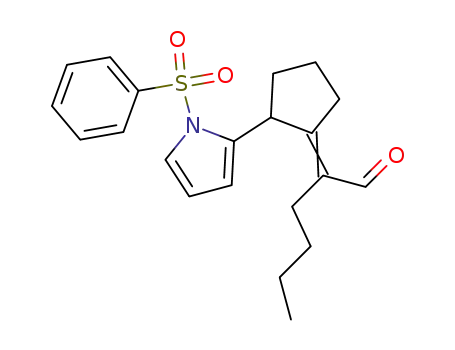 2-[2-(1-Benzenesulfonyl-1H-pyrrol-2-yl)-cyclopent-(E)-ylidene]-hexanal