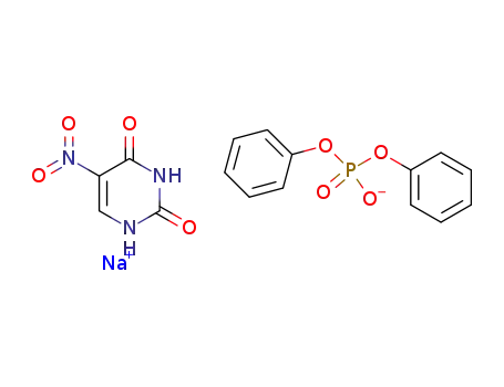 Molecular Structure of 126118-86-3 (C<sub>12</sub>H<sub>10</sub>O<sub>4</sub>P<sup>(1-)</sup>*C<sub>4</sub>H<sub>3</sub>N<sub>3</sub>O<sub>4</sub>*Na<sup>(1+)</sup>)