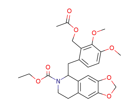 1,3-Dioxolo[4,5-g]isoquinoline-6(5H)-carboxylic acid,
5-[[2-[(acetyloxy)methyl]-3,4-dimethoxyphenyl]methyl]-7,8-dihydro-, ethyl
ester