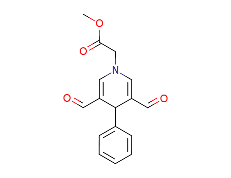 Molecular Structure of 105597-87-3 ((3,5-Diformyl-4-phenyl-4H-pyridin-1-yl)-acetic acid methyl ester)