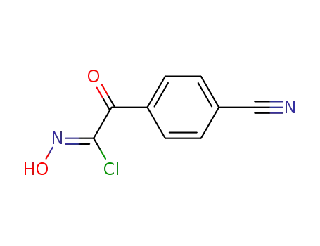 Molecular Structure of 102941-53-7 (Benzeneethanimidoyl chloride, 4-cyano-N-hydroxy-alpha-oxo- (9CI))
