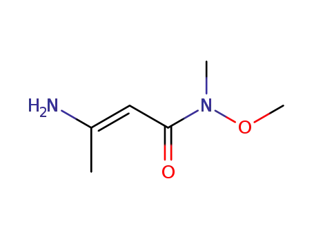 Molecular Structure of 133147-00-9 (2-BUTENAMIDE, 3-AMINO-N-METHOXY-N-METHYL-)