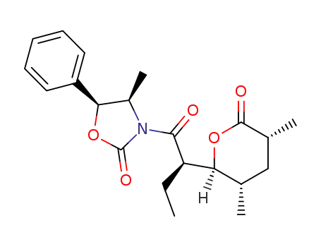 (2'R,2''S,3''S,4R,5S,5''R)-(+)-<2'-(3'',5''-dimethyl-6''-oxotetrahydropyran-2''-yl)-1'-oxobutyl>-4-methyl-5-phenyloxazolidin-2-one