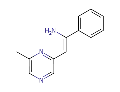 Molecular Structure of 78605-14-8 ((Z)-2-(6-Methyl-pyrazin-2-yl)-1-phenyl-vinylamine)