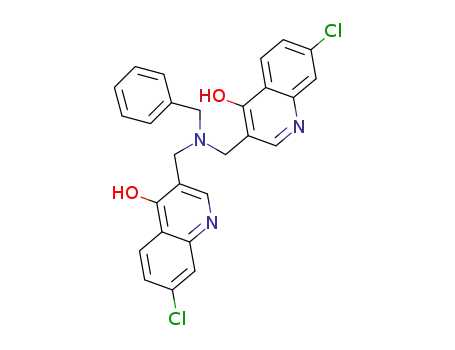 Molecular Structure of 108005-46-5 (Bis(7-chloro-4-hydroxy-3-quinolylmethyl)benzylamine)