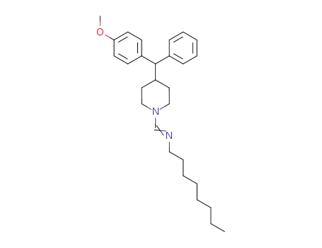 4-<(4-methoxyphenyl)phenylmethyl>-1-<(octylimino)methyl>piperidine