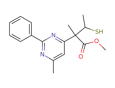3-Mercapto-2-methyl-2-(6-methyl-2-phenyl-pyrimidin-4-yl)-butyric acid methyl ester