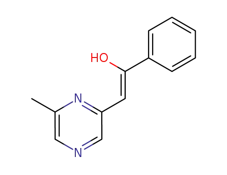 Molecular Structure of 78605-15-9 ((Z)-2-(6-Methyl-pyrazin-2-yl)-1-phenyl-ethenol)