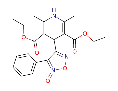 3,5-Pyridinedicarboxylic acid,
1,4-dihydro-2,6-dimethyl-4-(5-oxido-4-phenyl-1,2,5-oxadiazol-3-yl)-,
diethyl ester