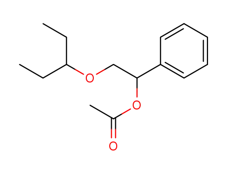 Molecular Structure of 138344-77-1 (Benzenemethanol, a-[(1-ethylpropoxy)methyl]-, acetate)