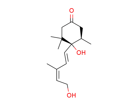 (-)-4(1E,3Z)-(4S,5R)-4-hydroxy-4-(5-hydroxy-3-methyl-1,3-pentadienyl)-3,3,5-trimethylcyclohexanone