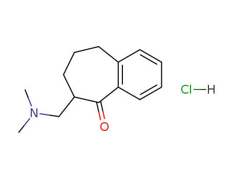Molecular Structure of 81471-55-8 (6-[(dimethylamino)methyl]-6,7,8,9-tetrahydro-5H-benzo[7]annulen-5-one hydrochloride (1:1))