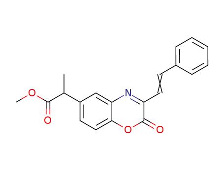 2-[2-Oxo-3-((E)-styryl)-2H-benzo[1,4]oxazin-6-yl]-propionic acid methyl ester