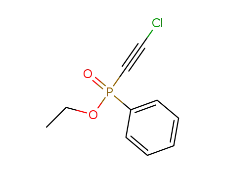 Molecular Structure of 78605-36-4 (Phosphinic acid, (chloroethynyl)phenyl-, ethyl ester)