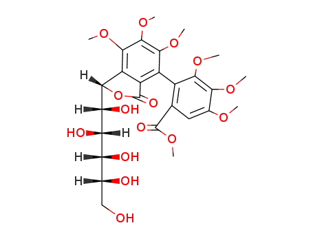 3,4,5-Trimethoxy-2-[(S)-5,6,7-trimethoxy-3-oxo-1-((1R,2S,3R,4R)-1,2,3,4,5-pentahydroxy-pentyl)-1,3-dihydro-isobenzofuran-4-yl]-benzoic acid methyl ester
