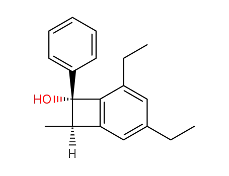 (7R,8R)-3,5-Diethyl-8-methyl-7-phenyl-bicyclo[4.2.0]octa-1<sup>(6)</sup>,2,4-trien-7-ol