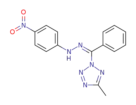 N-[1-(5-Methyl-tetrazol-2-yl)-1-phenyl-meth-(Z)-ylidene]-N'-(4-nitro-phenyl)-hydrazine