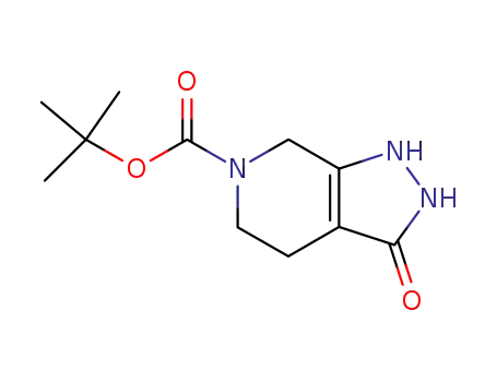 Molecular Structure of 152559-31-4 (6H-PYRAZOLO[3,4-C]PYRIDINE-6-CARBOXYLIC ACID, 1,2,3,4,5,7-HEXAHYDRO-3-OXO-, 1,1-DIMETHYLETHYL ESTER)