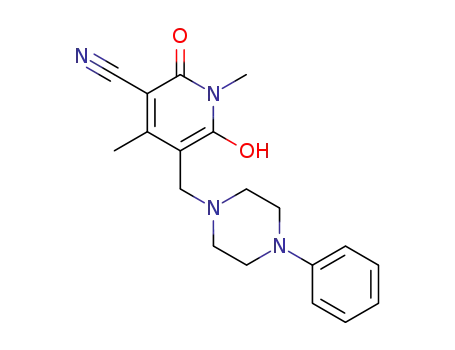 6-hydroxy-1,4-dimethyl-5-(4-phenyl-1-piperazinylmethyl)-2-oxo-1,2-dihydropyridine-3-carbonitrile