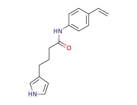 Molecular Structure of 134226-32-7 (N-(p-vinylphenyl)-1-H-pyrrole-3-butyramide)