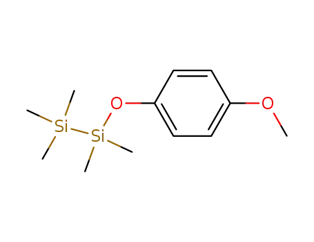 Molecular Structure of 32286-25-2 (Disilane, (4-methoxyphenoxy)pentamethyl-)