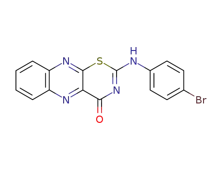 4H-1,3-Thiazino(5,6-b)quinoxalin-4-one, 2-((4-bromophenyl)amino)-