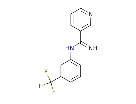 Molecular Structure of 23564-97-8 (3-Pyridinecarboximidamide,N-[3-(trifluoromethyl)phenyl]-)