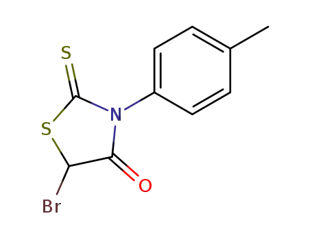 Molecular Structure of 56921-39-2 (5-Bromo-3-phenyl-2-sulfanylidene-1,3-thiazolidin-4-one)
