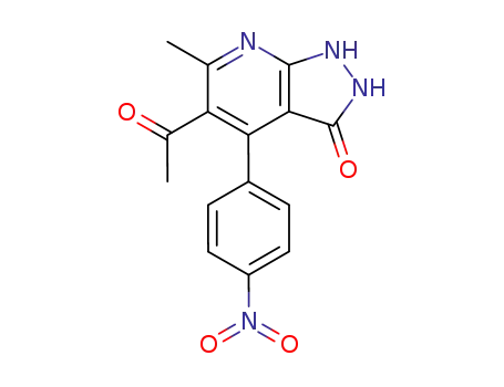 5-acetyl-1,2-dihydro-6-methyl-4-(4-nitrophenyl)-3H-pyrazolo<3,4-b>pyridin-3-one