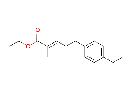 Molecular Structure of 79942-38-4 (ethyl 5-(4'-isopropylphenyl)-2-methyl-cis-2-pentenoate)