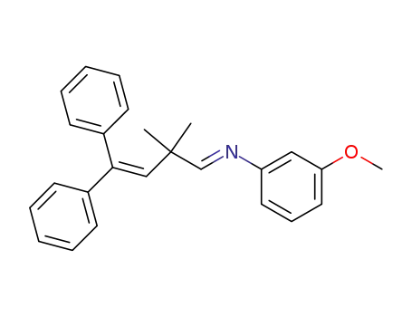 Molecular Structure of 113418-53-4 (Benzenamine, N-(2,2-dimethyl-4,4-diphenyl-3-butenylidene)-3-methoxy-)
