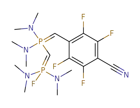 1,1,3,3-tetrakis(dimethylamino)-4-(4-cyano-2,3,5,6-tetrafluorophenyl)-1-fluoro-1λ<sup>5</sup>,3λ<sup>5</sup>-diphosphabuta-1,3-diene