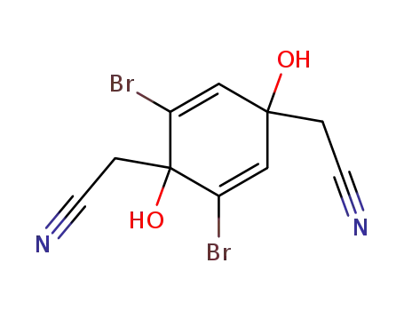 (2,6-Dibromo-4-cyanomethyl-1,4-dihydroxy-cyclohexa-2,5-dienyl)-acetonitrile