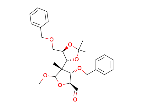 (2S,3S,4S)-3-Benzyloxy-4-((4R,5R)-5-benzyloxymethyl-2,2-dimethyl-[1,3]dioxolan-4-yl)-5-methoxy-4-methyl-tetrahydro-furan-2-carbaldehyde