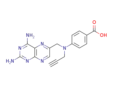 Benzoic acid, 4-[[(2,4-diamino-6-pteridinyl)methyl]-2-propynylamino]-