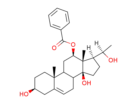 Benzoic acid (3S,10R,12R,13S,14S,17S)-3,14-dihydroxy-17-((R)-1-hydroxy-ethyl)-10,13-dimethyl-2,3,4,7,8,9,10,11,12,13,14,15,16,17-tetradecahydro-1H-cyclopenta[a]phenanthren-12-yl ester