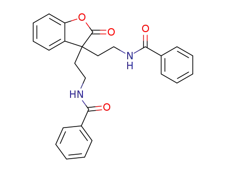 Molecular Structure of 77236-66-9 (3,3-Bis<2-(benzoylamino)ethyl>cumaranon)