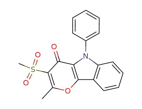 Pyrano[3,2-b]indol-4(5H)-one, 2-methyl-3-(methylsulfonyl)-5-phenyl-