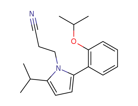Molecular Structure of 123184-47-4 (3-[2-(2-Isopropoxy-phenyl)-5-isopropyl-pyrrol-1-yl]-propionitrile)