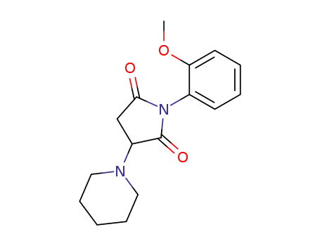2,5-Pyrrolidinedione, 1-(2-methoxyphenyl)-3-(1-piperidinyl)-